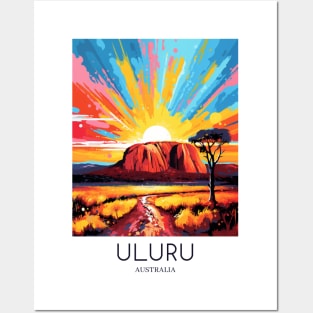 A Pop Art Travel Print of Uluru / Ayers Rock - Australia Posters and Art